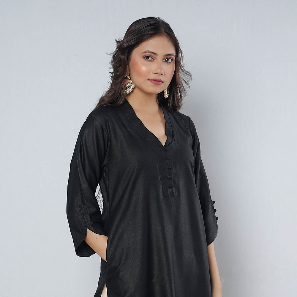 Women Latest Traditional Indian Cotton Black Dresses Online – Nakh Clothing